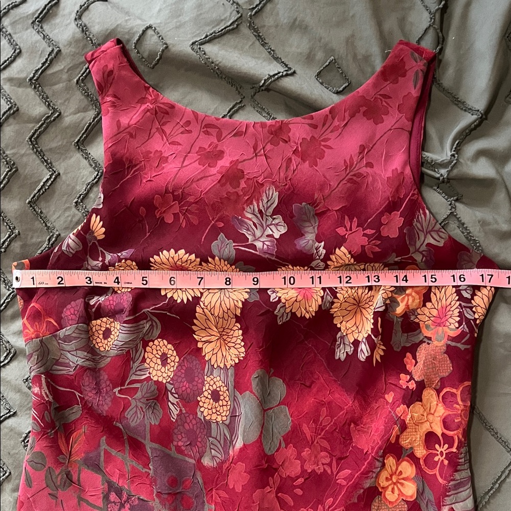 Vintage 90s Burgundy Floral Dress – Rachel Green Inspired - Picture 6 of 8